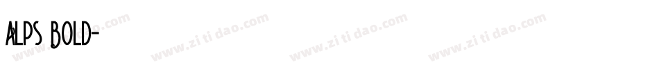 Alps Bold字体转换